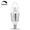 SWEETY STYLE 7 Watt Soft White Dimmable 3000K B35 E12 Base LED Candelabra Bulb,65-70W Incandescent Bulb Equivalent,LED Chandelier Bulb 680 Lm, Torpedo Shape LED Bulb for Home Lighting